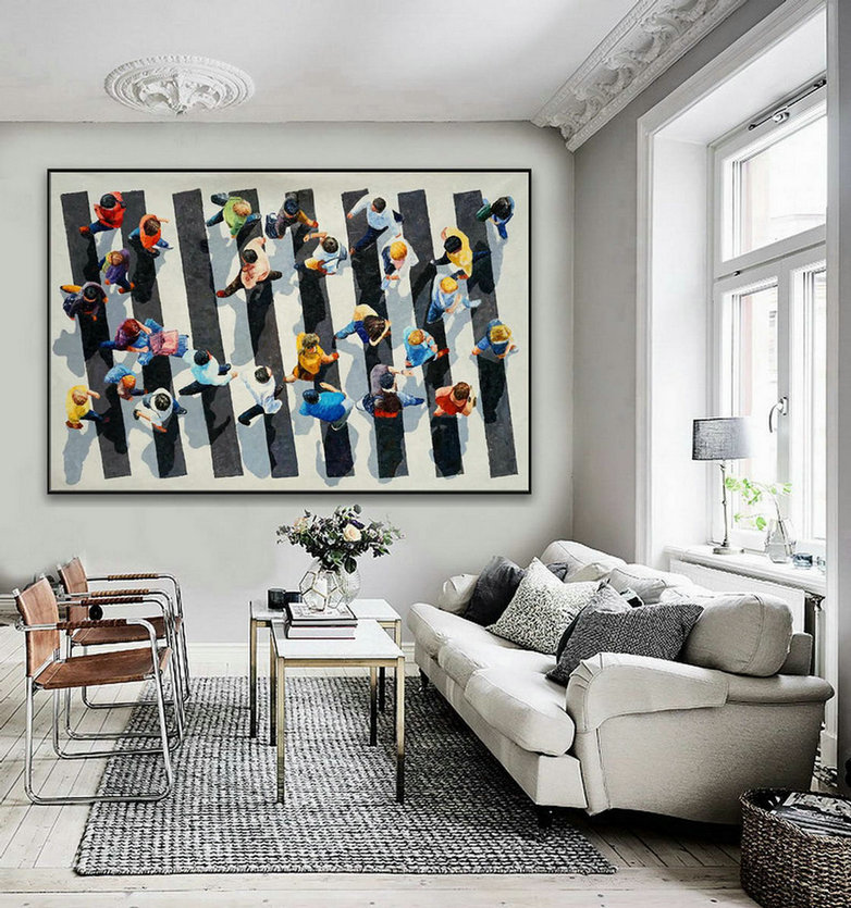 extra large wall art,handmade large abstract painting on canvas,large wall art decor